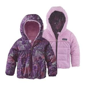 Used Patagonia Warm Reversible Baby Coat - 3-6 Months in Purple (Runs large)